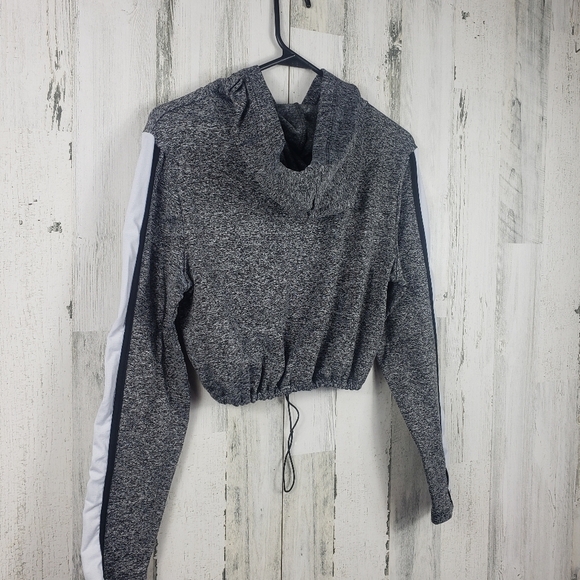 love ari gray speckle cropped sweater juniors size XL - Picture 5 of 11